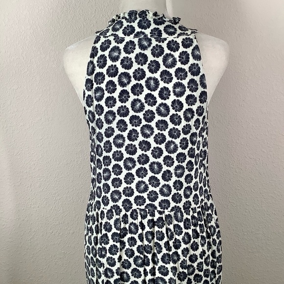 AMOUR VERT Tiered Sleeveless Dress Ruffle High Neck Pockets Vacation Wedding XS - Picture 10 of 13